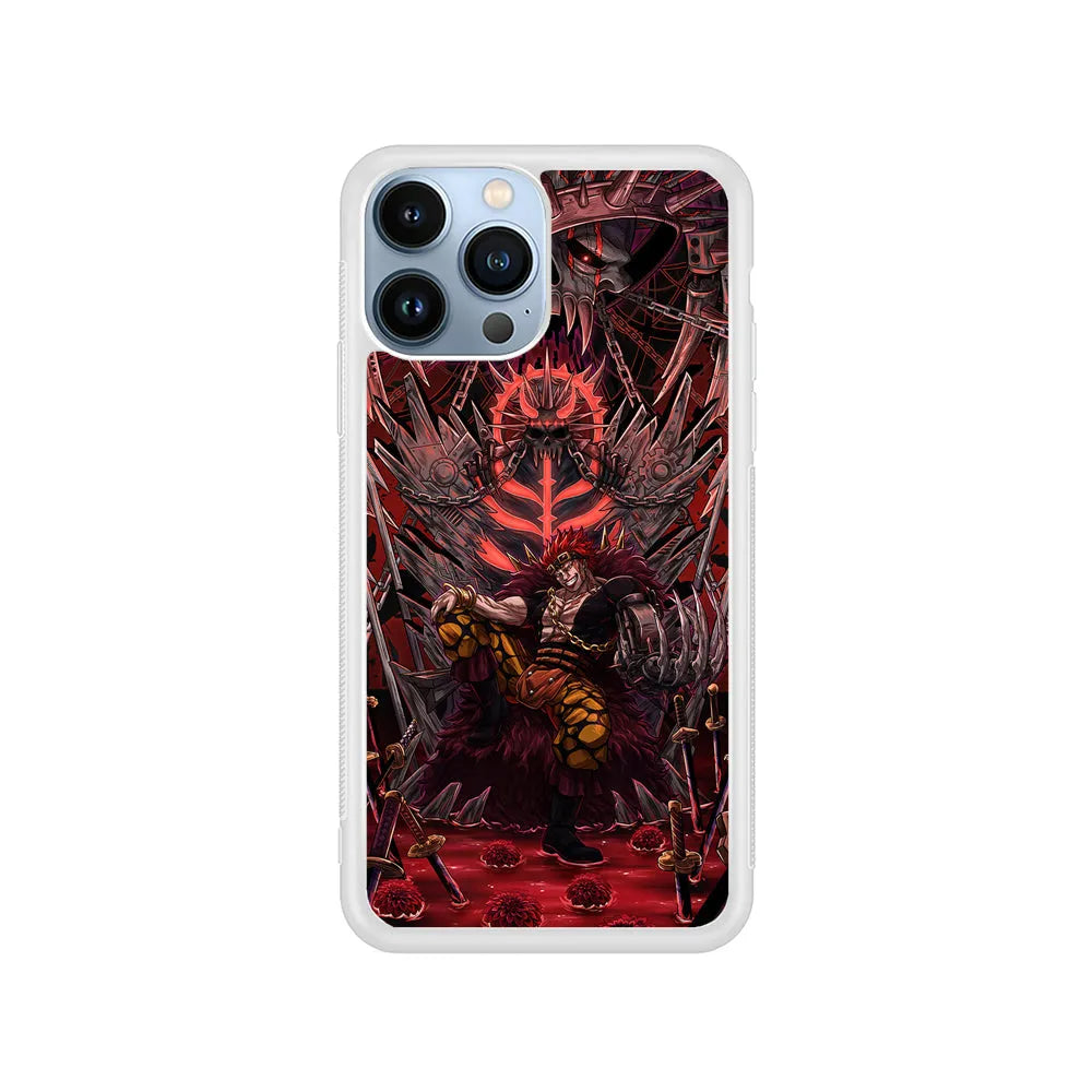 One Piece Eustass Captain Kid iPhone 13 Pro Max Case-Rubber / White (2D Case)-Xtracase