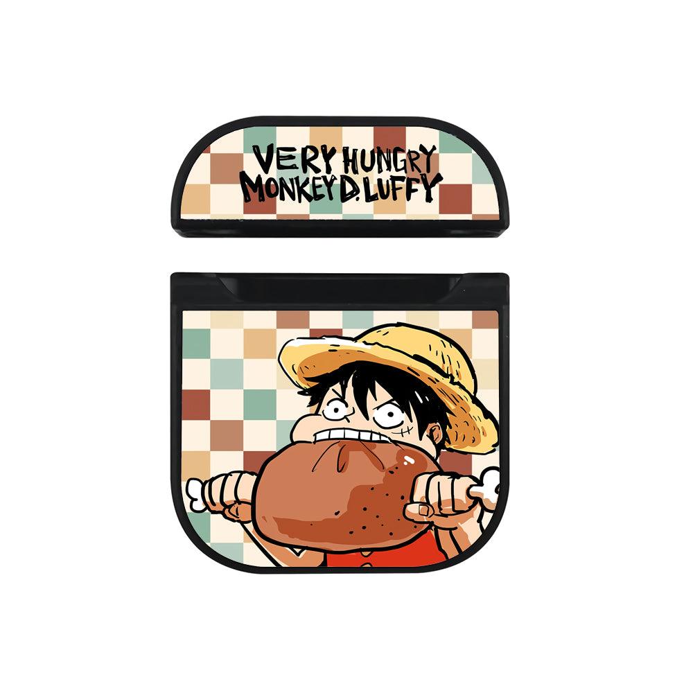 One Piece Hungry Make Luffy Angry Hard Plastic Case Cover For Apple Airpods-Xtracase