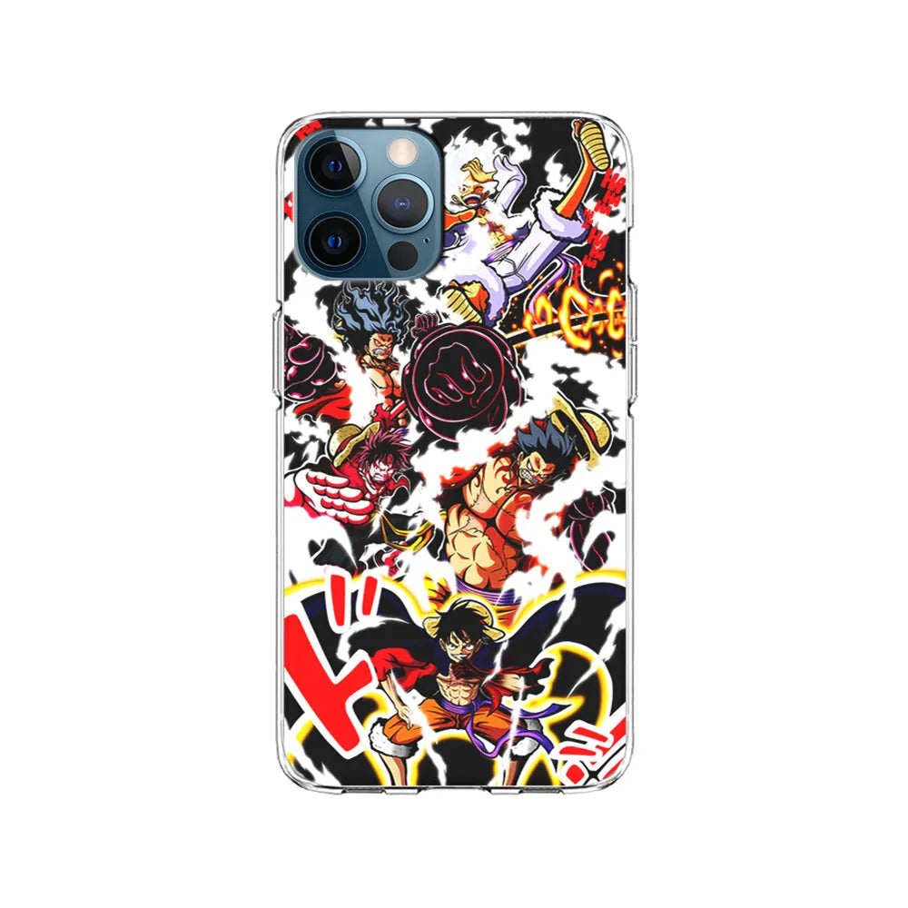 One Piece Luffy Gear Transformation iPhone 13 Pro Case-Clear Soft Case-Xtracase