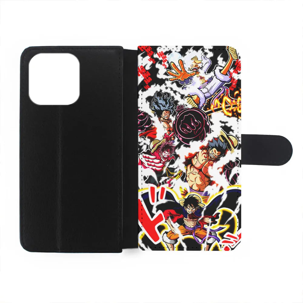One Piece Luffy Gear Transformation iPhone 13 Pro Case-Flip Wallet Case-Xtracase