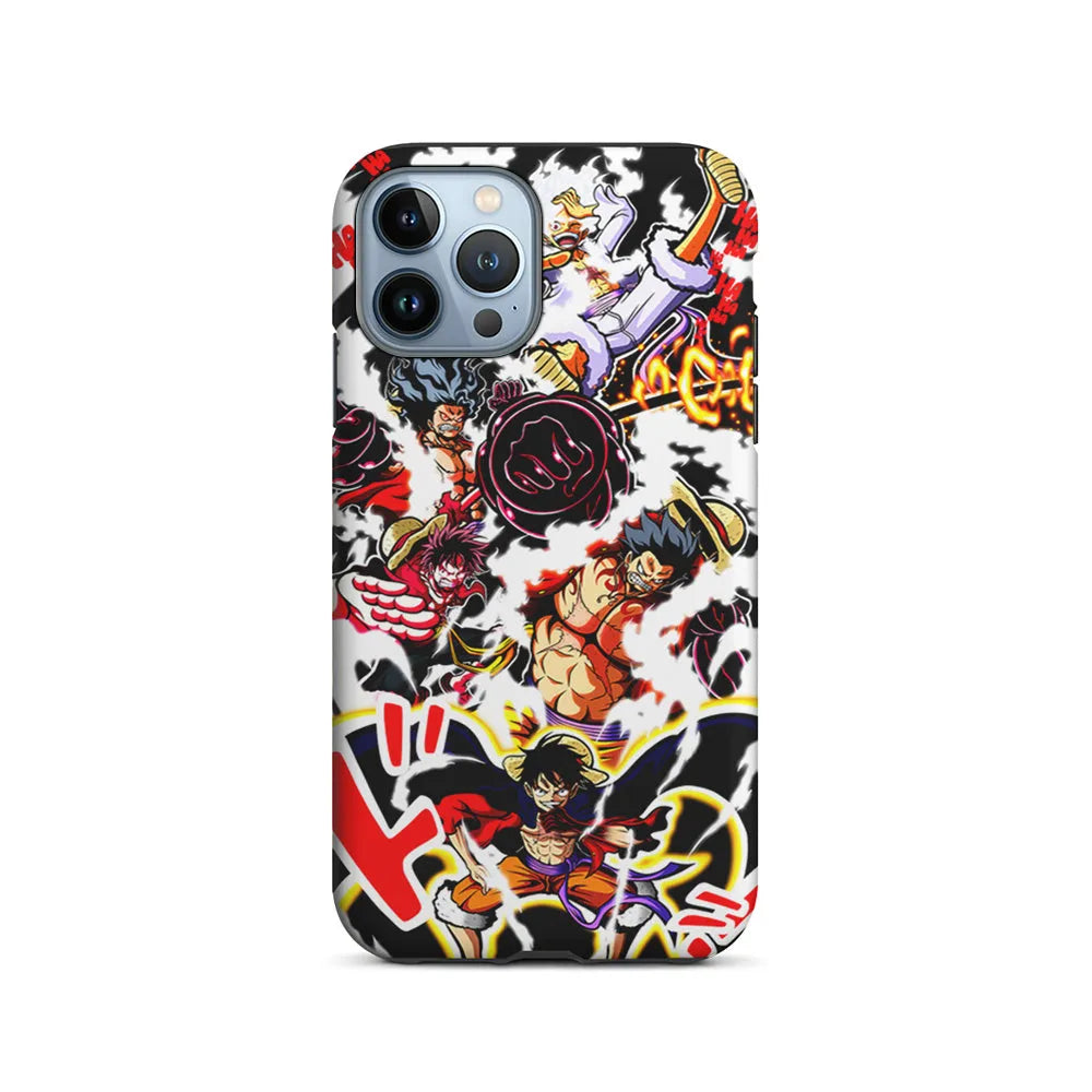 One Piece Luffy Gear Transformation iPhone 13 Pro Case-2 in 1 Tough Case-Xtracase
