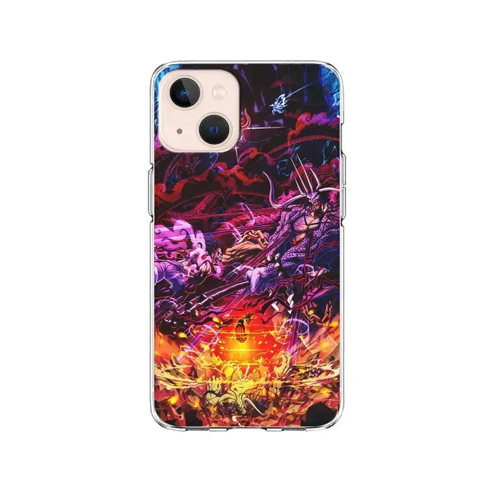 One Piece Luffy VS Kaido iPhone 13 Mini Case-Clear Soft Case-Xtracase