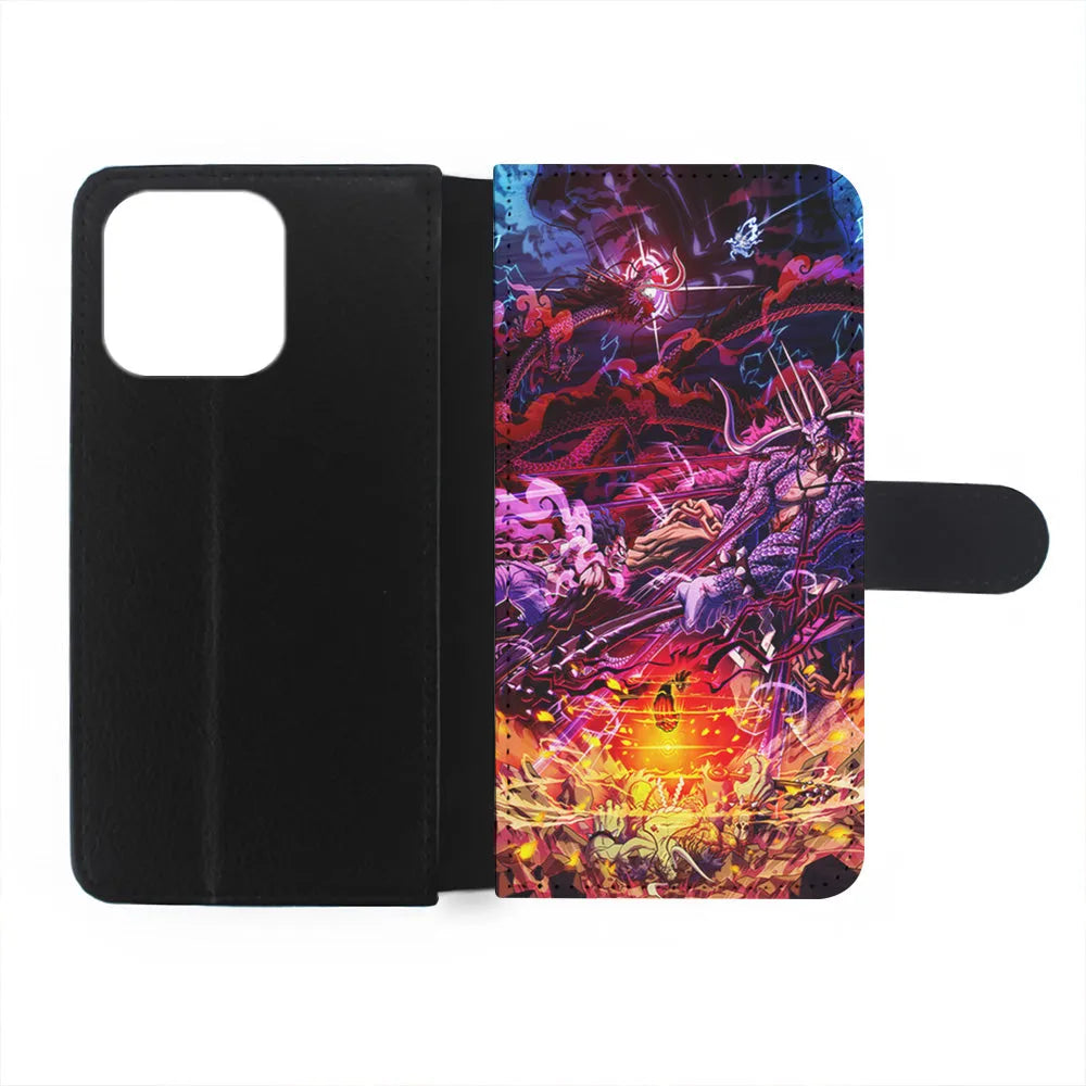 One Piece Luffy VS Kaido iPhone 13 Pro Case-Flip Wallet Case-Xtracase