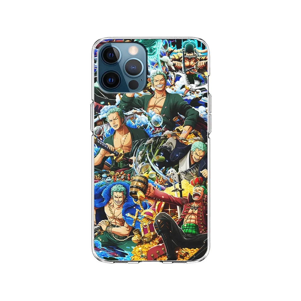 One Piece Roronoa Zoro Aesthetic iPhone 13 Pro Max Case-Clear Soft Case-Xtracase