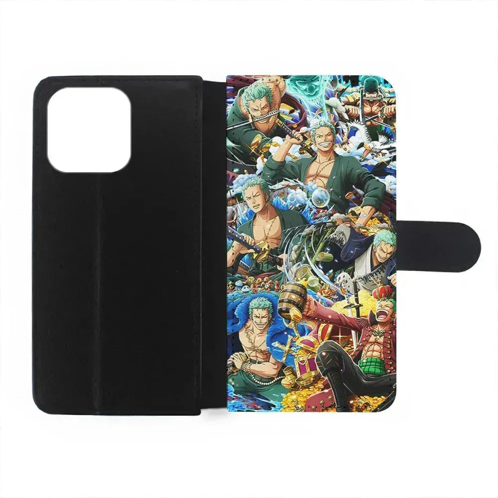One Piece Roronoa Zoro Aesthetic iPhone 13 Mini Case-Flip Wallet Case-Xtracase