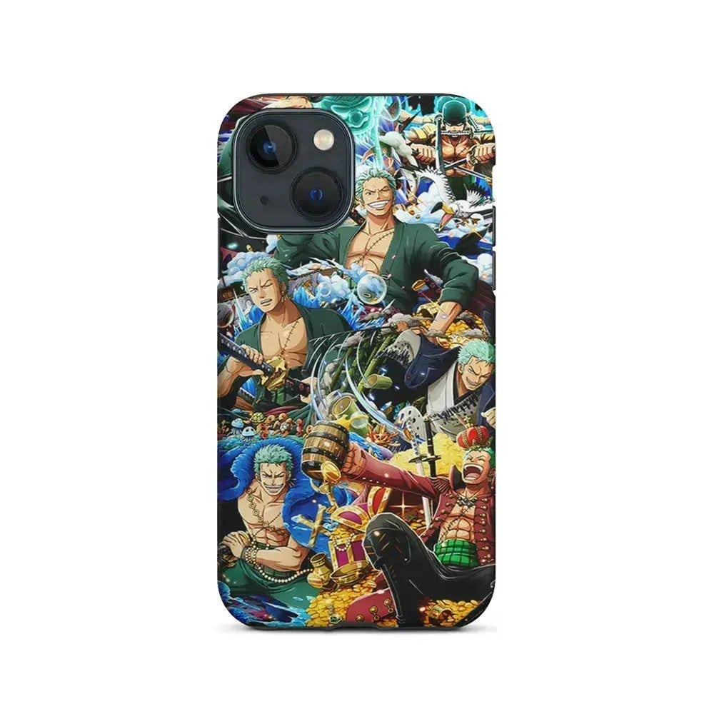 One Piece Roronoa Zoro Aesthetic iPhone 13 Mini Case-2 in 1 Tough Case-Xtracase