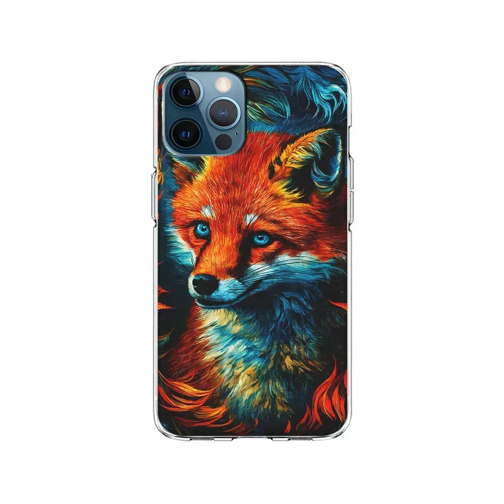Painting Of A Fox iPhone 15 Pro Max Case-Clear Soft Case-Xtracase