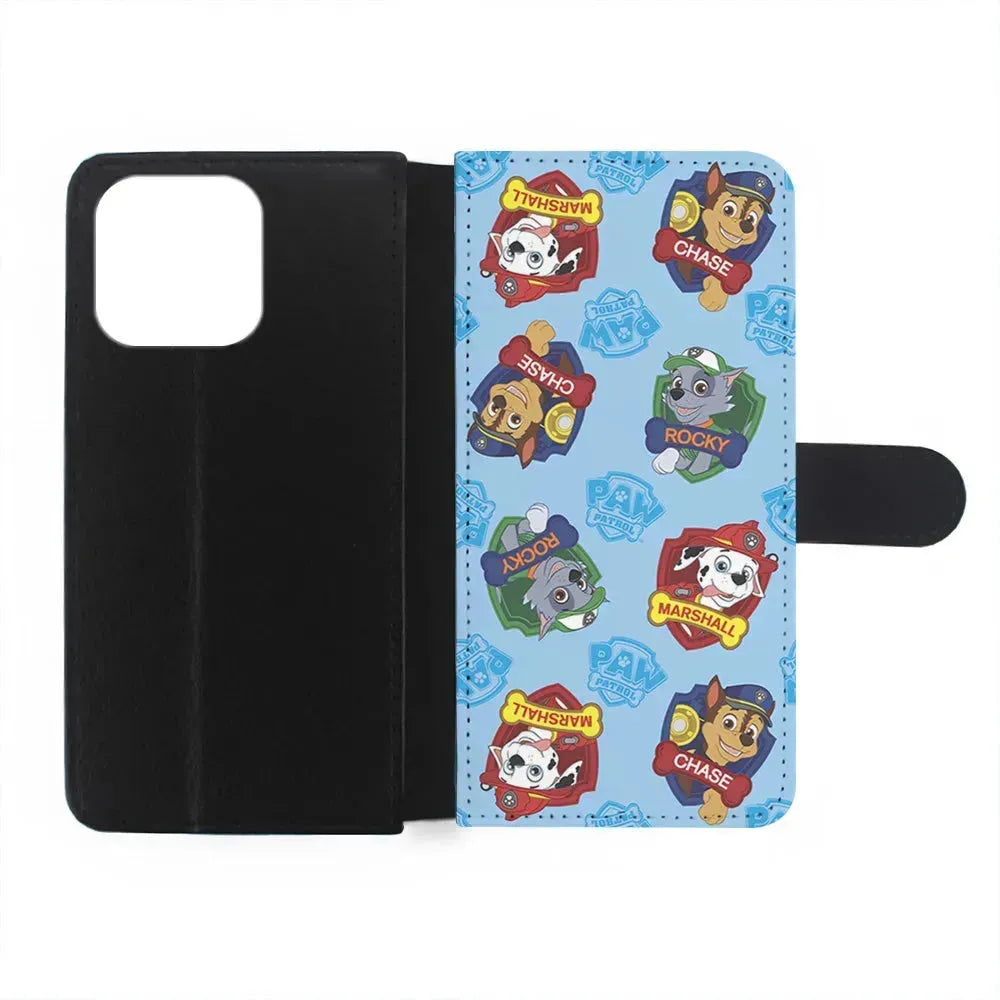Paw Patrol Blue Background iPhone 15 Pro Max Case-Flip Wallet Case-Xtracase
