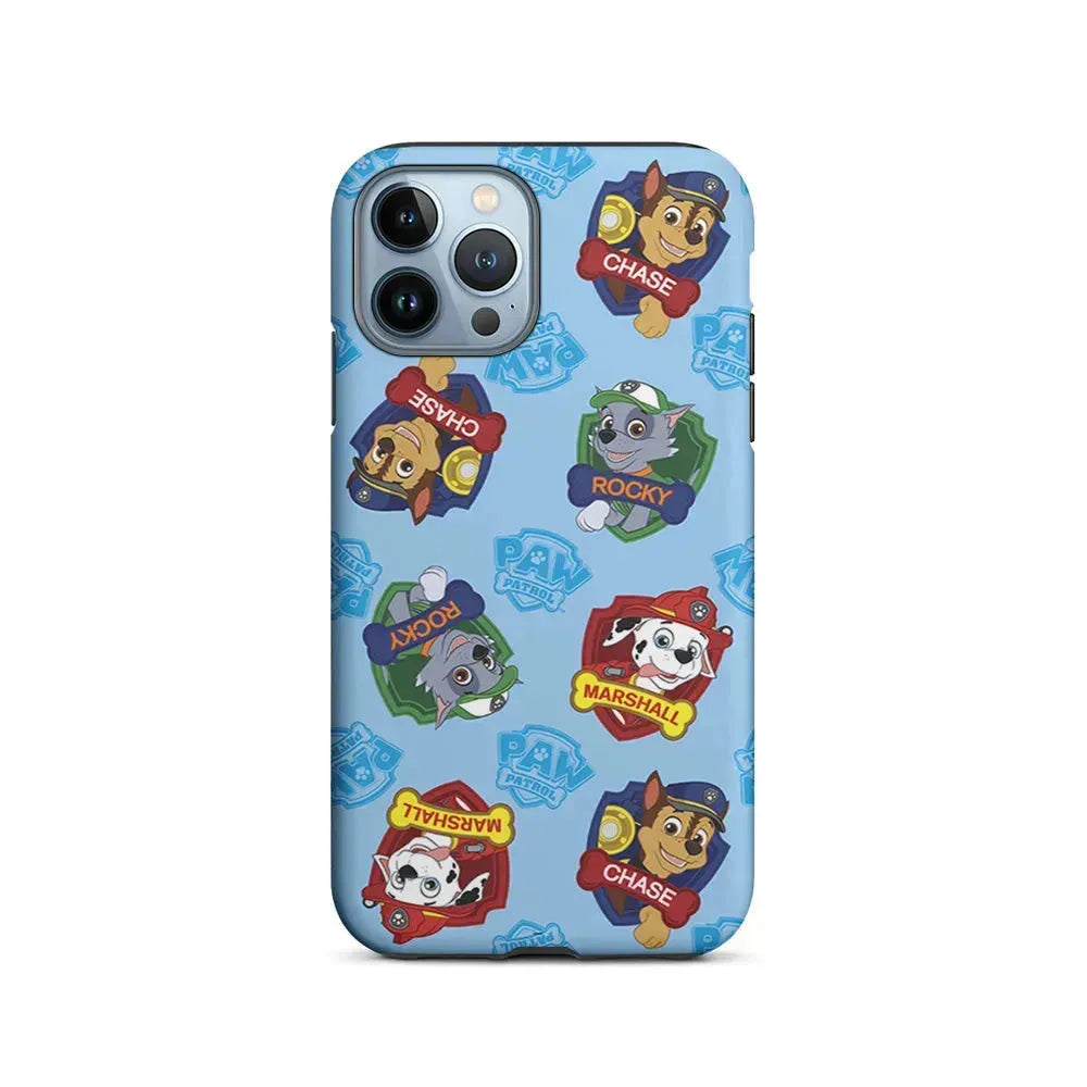 Paw Patrol Blue Background iPhone 15 Pro Max Case-2 in 1 Tough Case-Xtracase