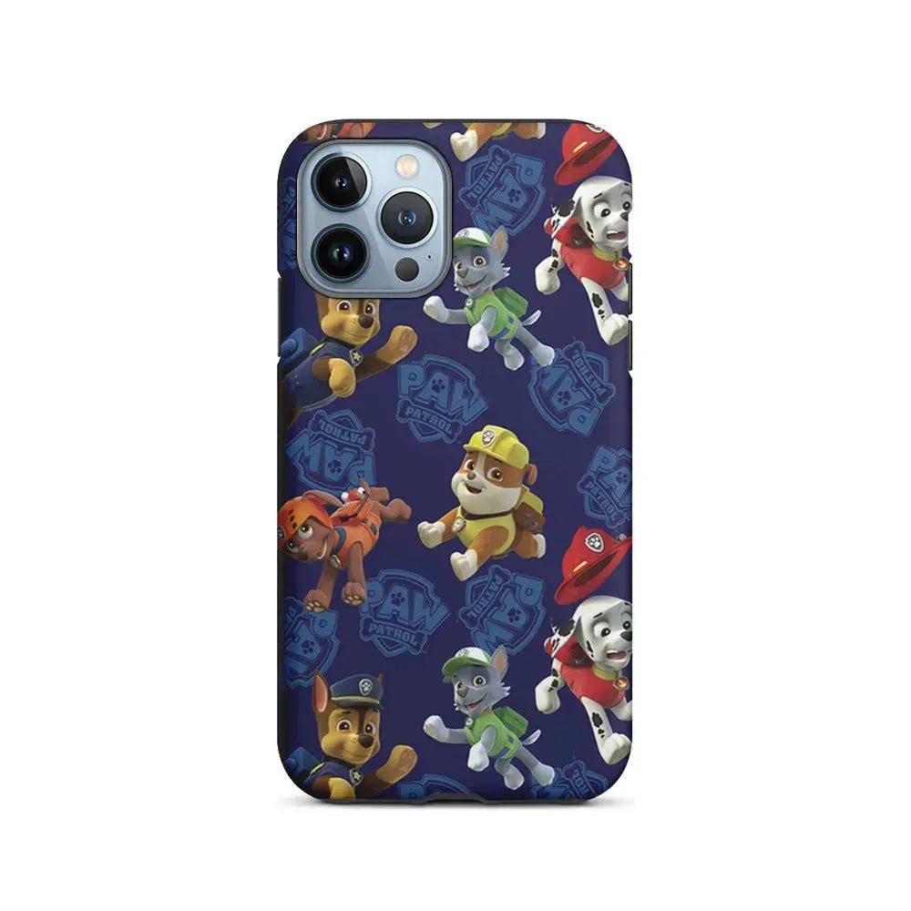 Paw Patrol Navy Background iPhone 15 Pro Max Case-2 in 1 Tough Case-Xtracase