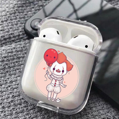 Pennywise Kid and Red Balloon Protective Clear Case Cover For Apple Airpods-Xtracase
