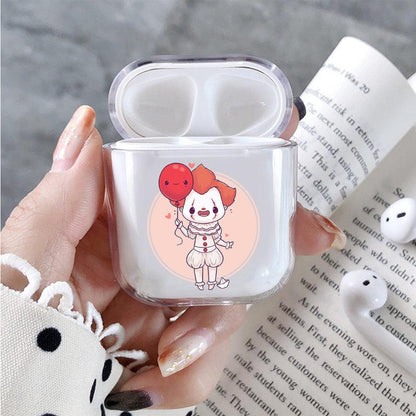 Pennywise Kid and Red Balloon Protective Clear Case Cover For Apple Airpods-Xtracase