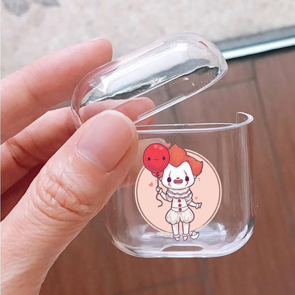 Pennywise Kid and Red Balloon Protective Clear Case Cover For Apple Airpods-Xtracase