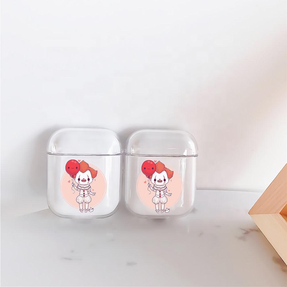Pennywise Kid and Red Balloon Protective Clear Case Cover For Apple Airpods-Xtracase