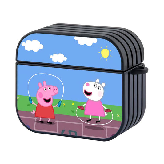 Peppa Pig Afternoon with Smile Hard Plastic Case Cover For Apple Airpods 4-Xtracase