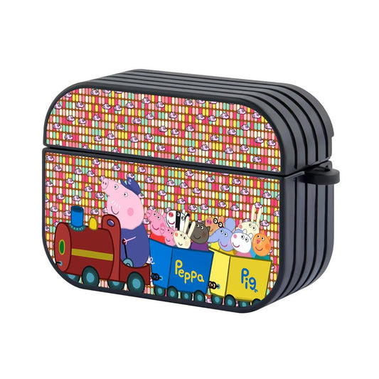 Peppa Pig Take the Train through the City Hard Plastic Case Cover For Apple Airpods Pro 2-Xtracase