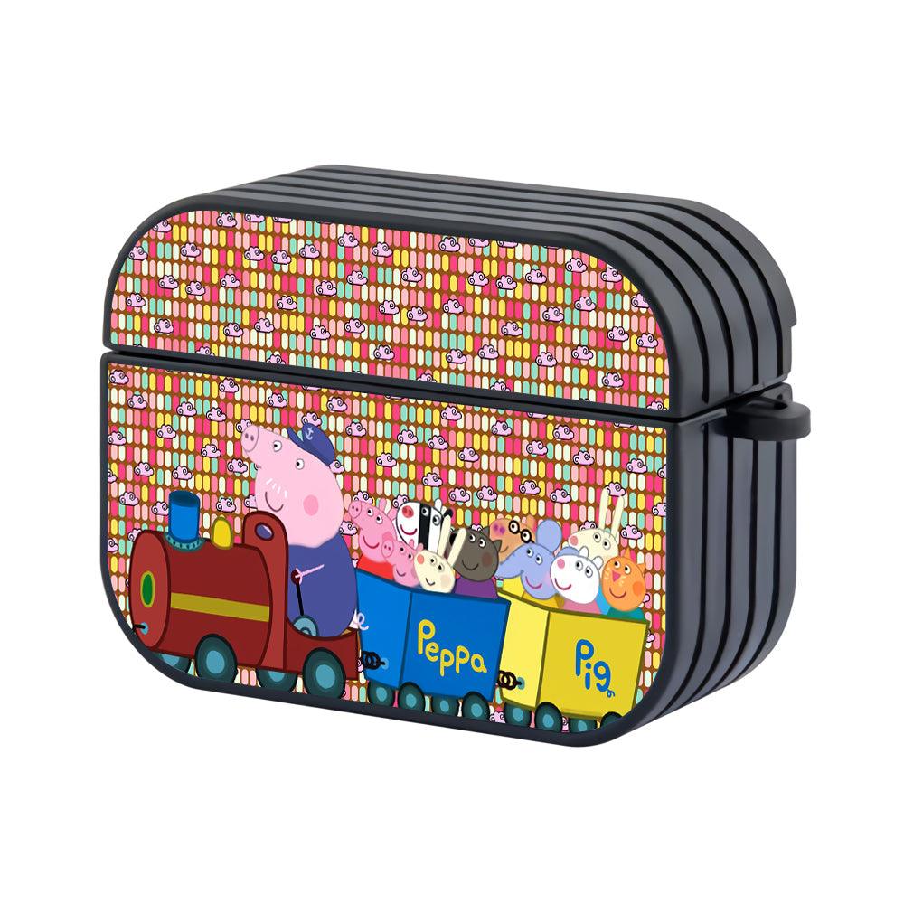 Peppa Pig Take the Train through the City Hard Plastic Case Cover For Apple Airpods Pro 3-Xtracase