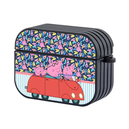 Peppa Pig Together Take Vacation Hard Plastic Case Cover For Apple Airpods Pro 2-Xtracase