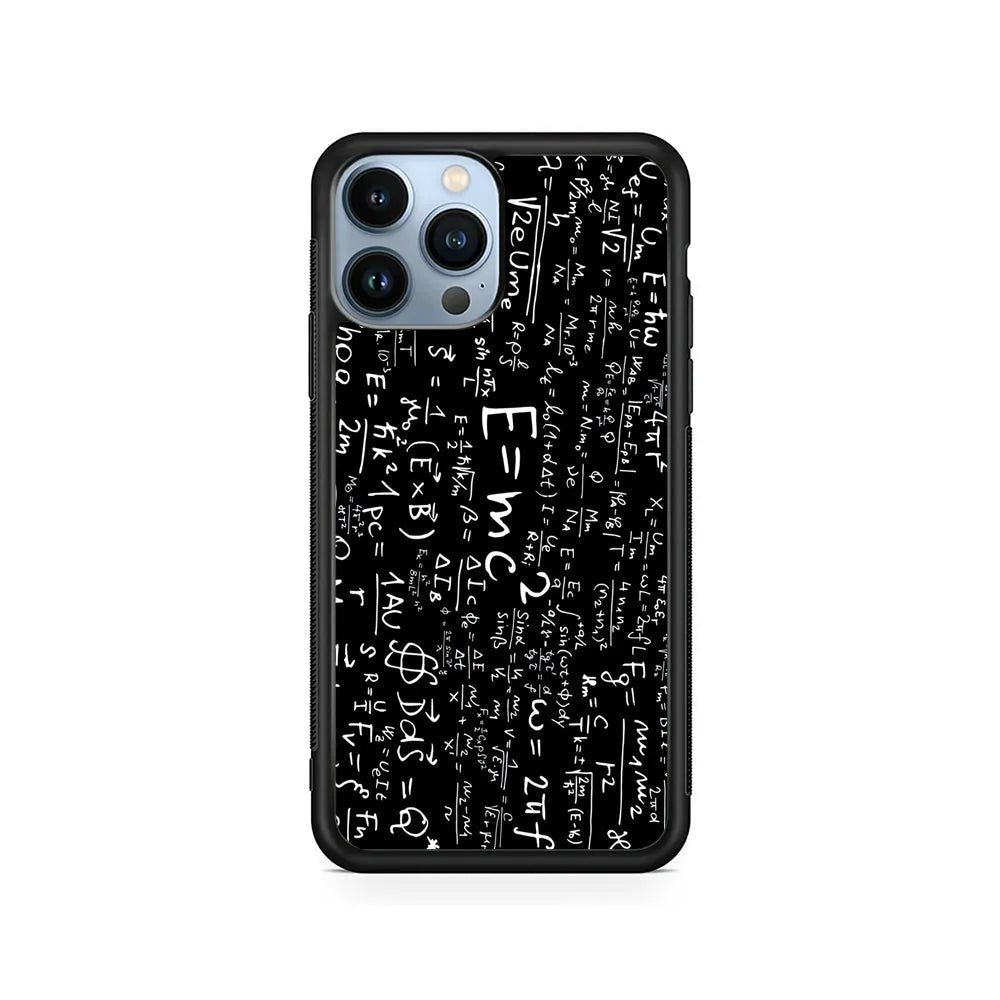 Physical Equations and Formulas iPhone 13 Pro Case-Rubber / Black (2D Case)-Xtracase