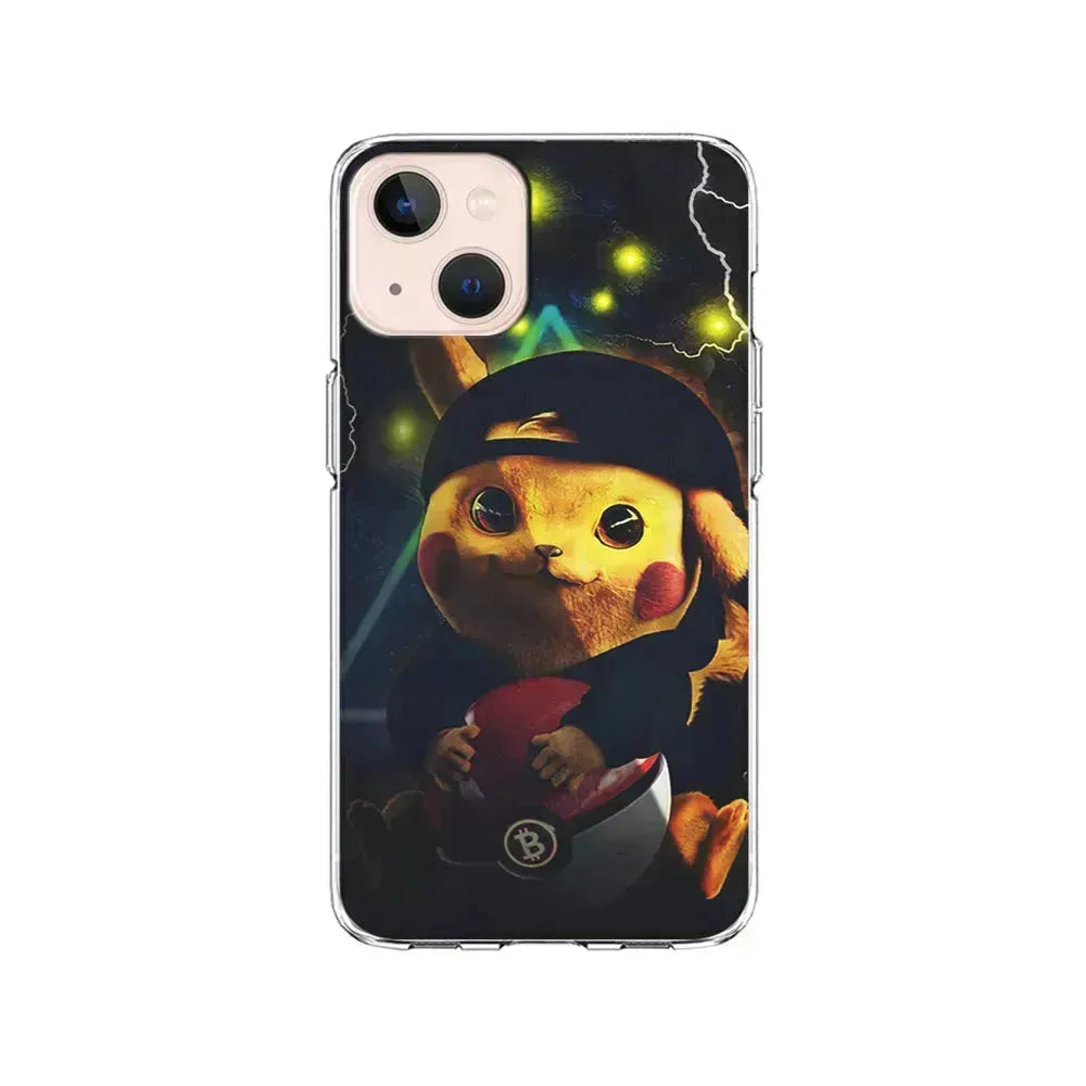 Pikachu With His Pokeball iPhone 13 Mini Case-Clear Soft Case-Xtracase
