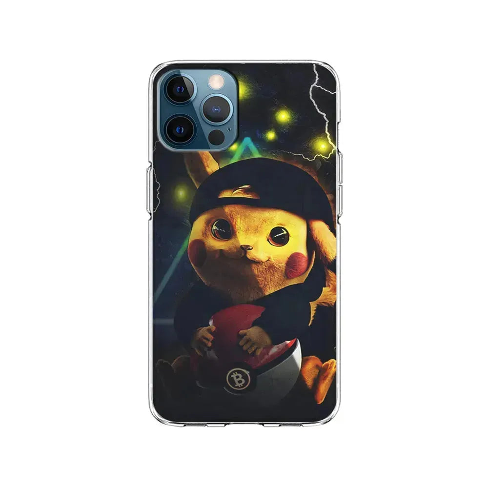 Pikachu With His Pokeball iPhone 15 Pro Max Case-Clear Soft Case-Xtracase