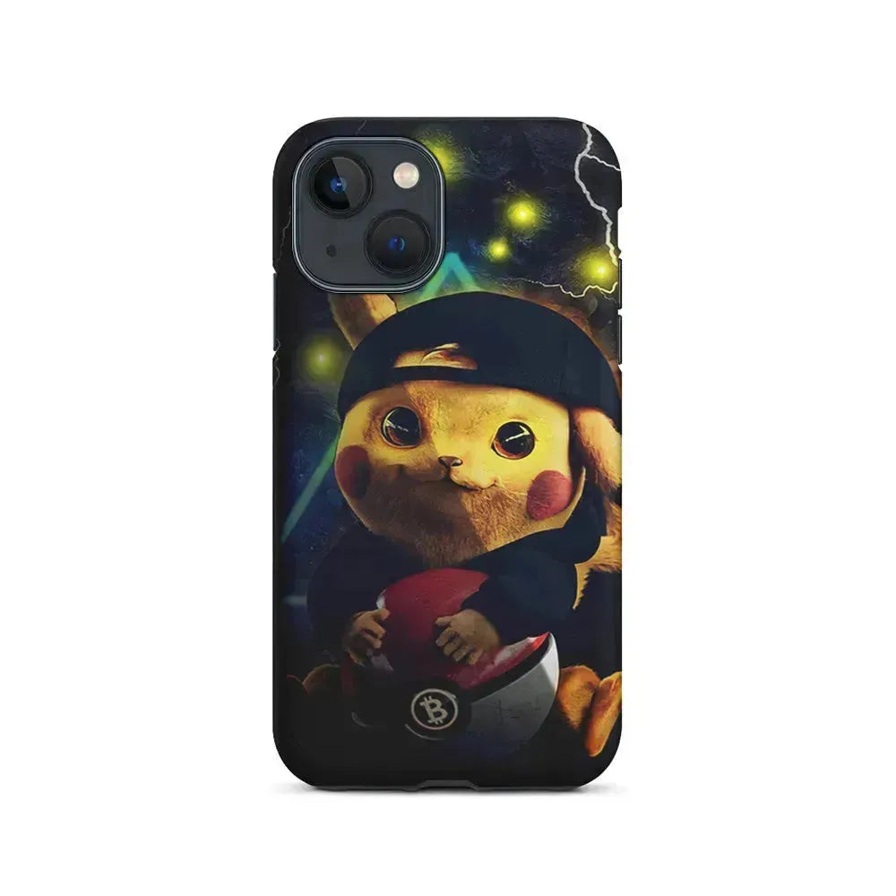 Pikachu With His Pokeball iPhone 13 Mini Case-2 in 1 Tough Case-Xtracase