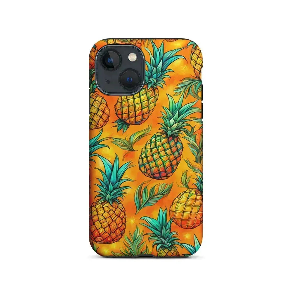 Pineapple Tropical Fruits iPhone 13 Mini Case-2 in 1 Tough Case-Xtracase