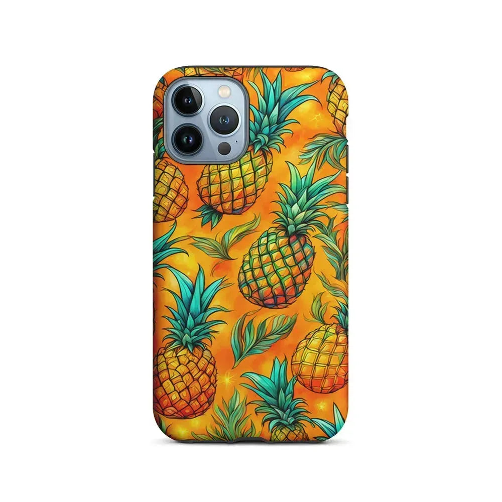 Pineapple Tropical Fruits iPhone 15 Pro Max Case-2 in 1 Tough Case-Xtracase
