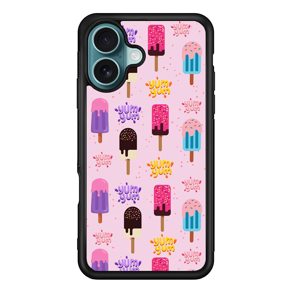 Pink Colourful Cute Ice Cream iPhone 16 Plus Case - Xtracase