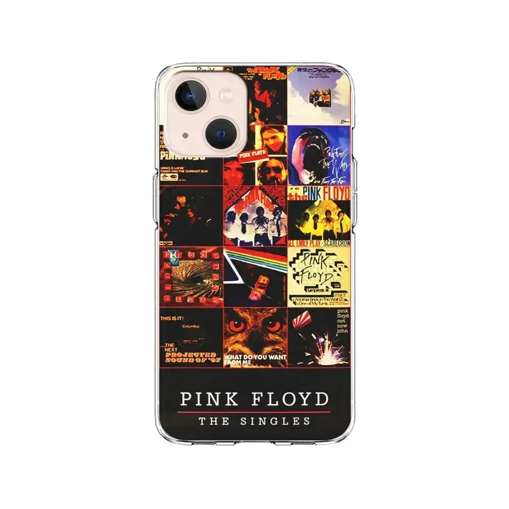 Pink Floyd Cover Collage iPhone 13 Mini Case-Clear Soft Case-Xtracase