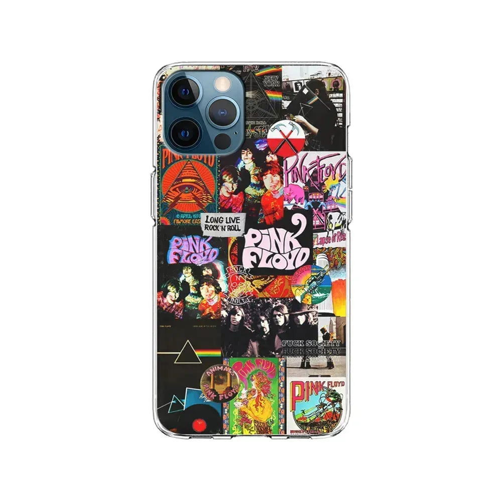Pink Floyd Rock Aesthetic iPhone 15 Pro Max Case-Clear Soft Case-Xtracase