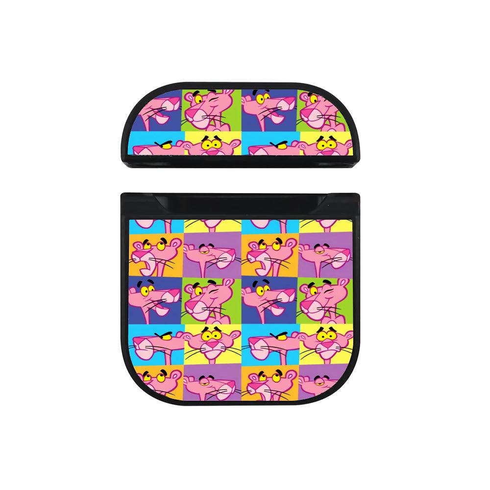 Pink Panther Color Blocks Hard Plastic Case Cover For Apple Airpods-Xtracase