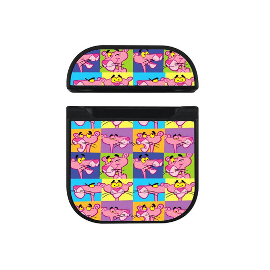 Pink Panther Color Blocks Hard Plastic Case Cover For Apple Airpods-Xtracase