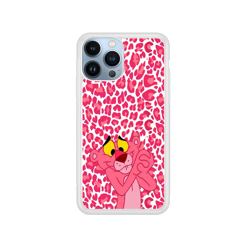 Pink Panther Its So Cute iPhone 13 Pro Max Case-Rubber / White (2D Case)-Xtracase