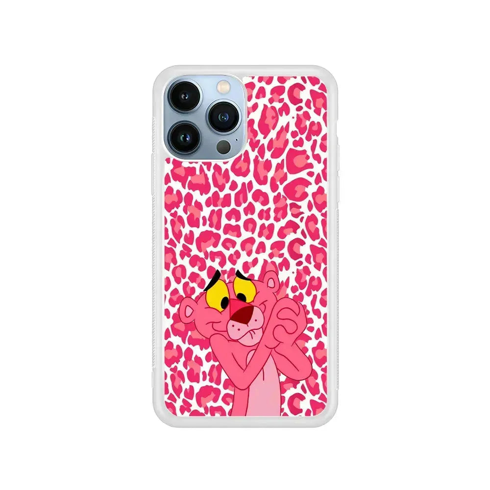Pink Panther Its So Cute iPhone 15 Pro Max Case-Rubber / White (2D Case)-Xtracase