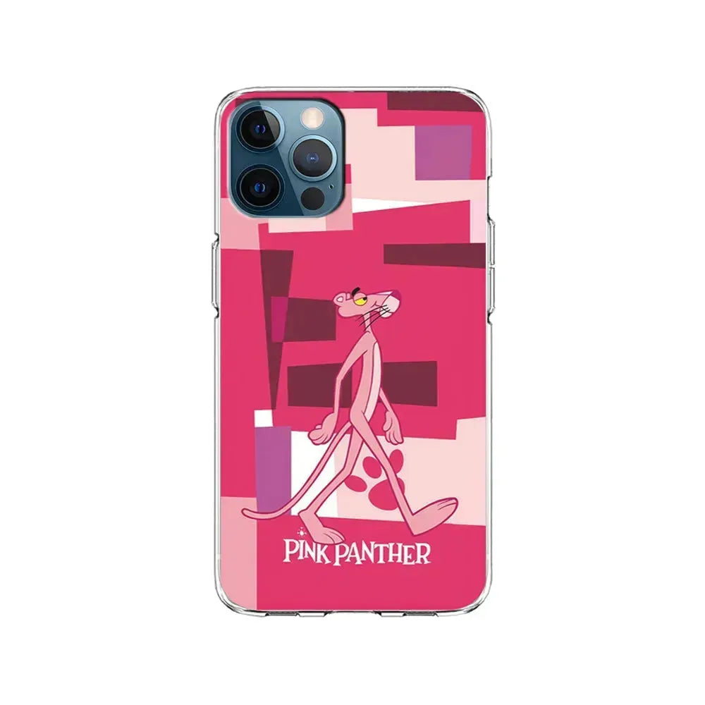 Pink Panther Walk Away iPhone 15 Pro Max Case-Clear Soft Case-Xtracase