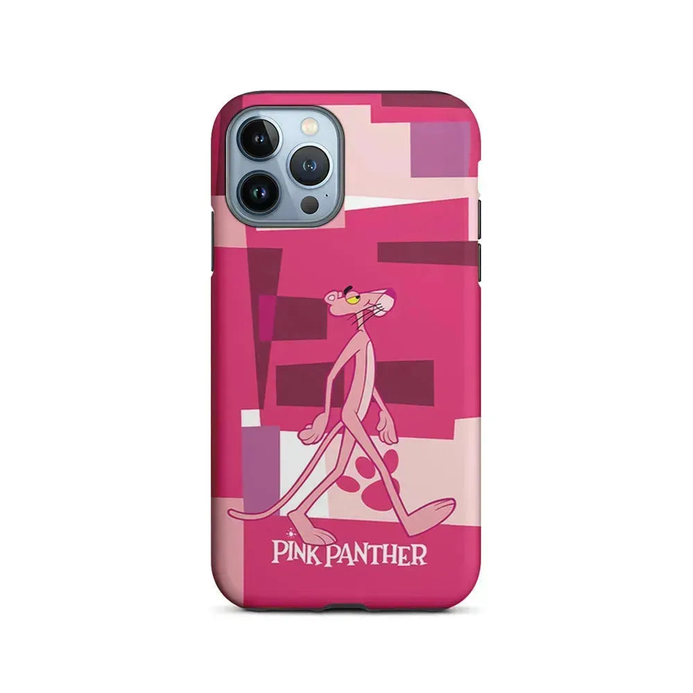 Pink Panther Walk Away iPhone 15 Pro Max Case-2 in 1 Tough Case-Xtracase