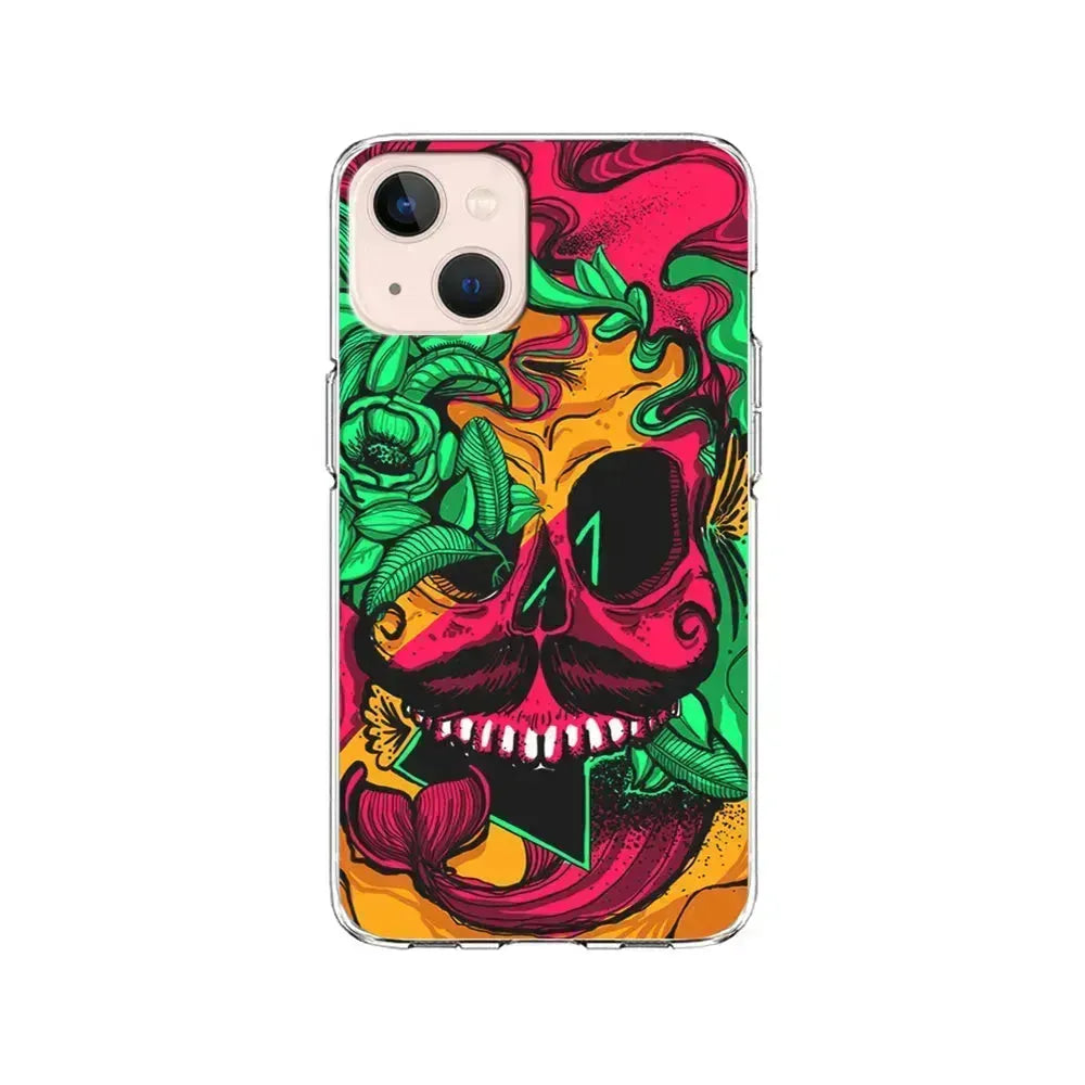 Pirates Skull Artistic Art iPhone 13 Mini Case-Clear Soft Case-Xtracase