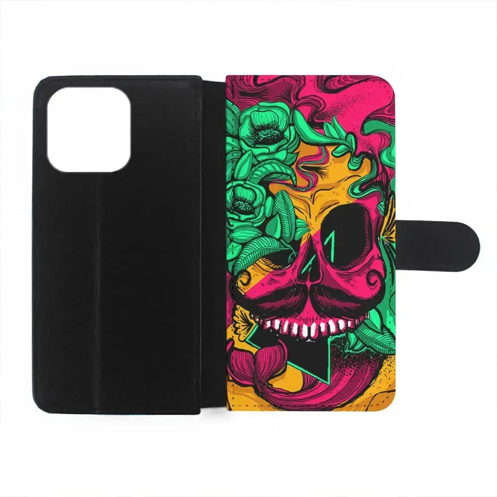 Pirates Skull Artistic Art iPhone 15 Pro Max Case-Flip Wallet Case-Xtracase