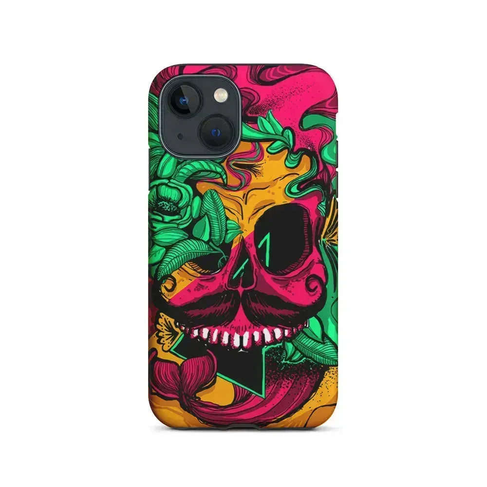 Pirates Skull Artistic Art iPhone 13 Mini Case-2 in 1 Tough Case-Xtracase