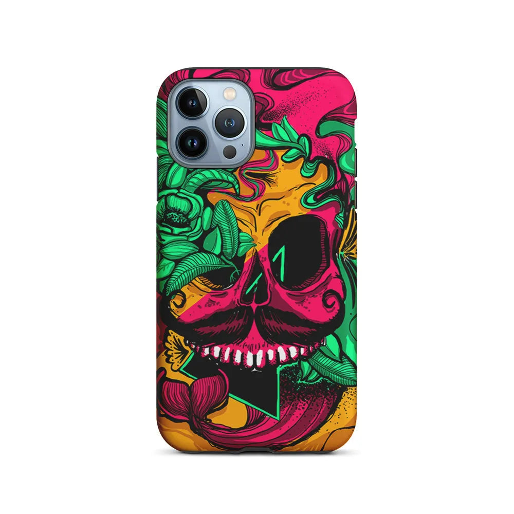 Pirates Skull Artistic Art iPhone 13 Pro Max Case-2 in 1 Tough Case-Xtracase