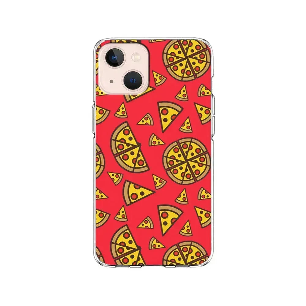 Pizza Slice Pattern iPhone 13 Mini Case-Clear Soft Case-Xtracase