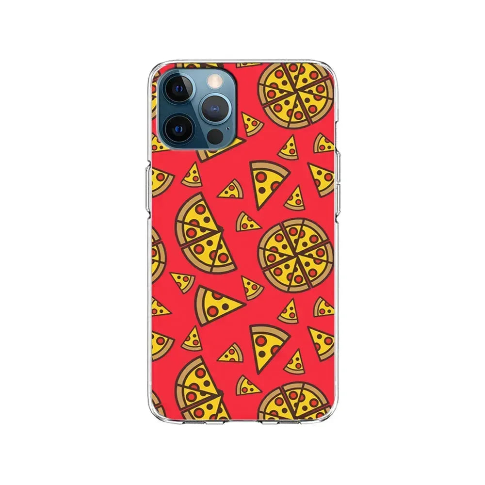 Pizza Slice Pattern iPhone 15 Pro Max Case-Clear Soft Case-Xtracase