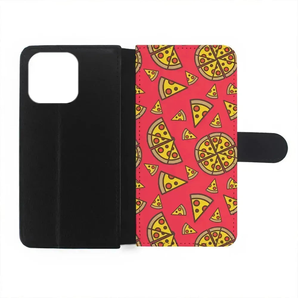 Pizza Slice Pattern iPhone 13 Mini Case-Flip Wallet Case-Xtracase