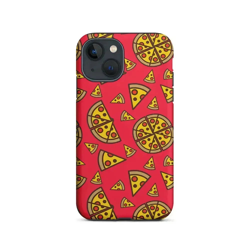 Pizza Slice Pattern iPhone 13 Mini Case-2 in 1 Tough Case-Xtracase