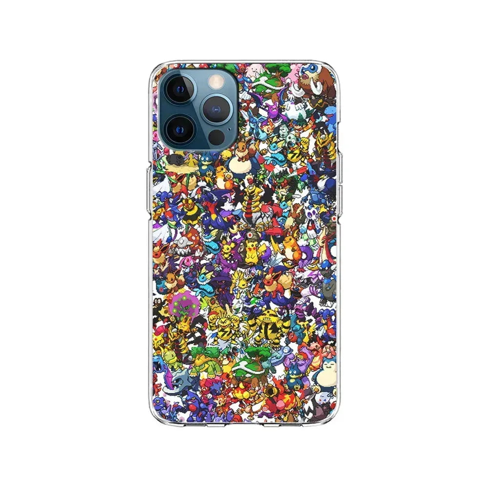 Pokemon All Characters iPhone 15 Pro Max Case-Clear Soft Case-Xtracase