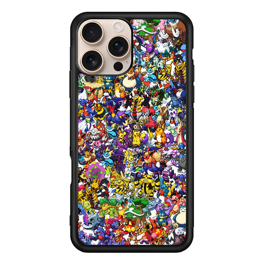 Pokemon All Characters iPhone 16 Pro Max Case - iPhone 16 Pro Max
