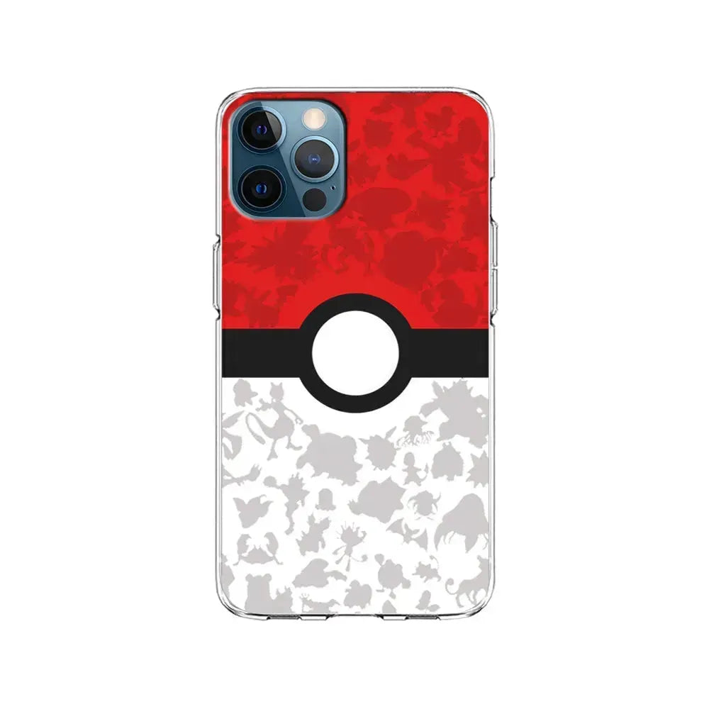 Pokemon Ball Silhouette iPhone 15 Pro Max Case-Clear Soft Case-Xtracase