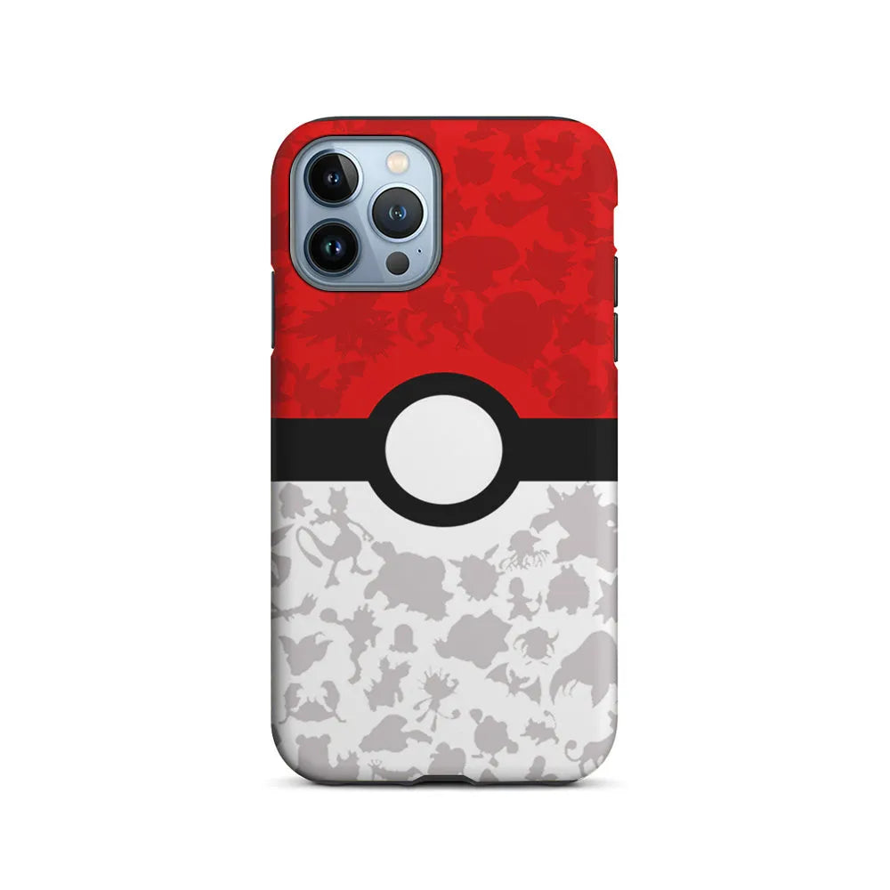 Pokemon Ball Silhouette iPhone 13 Pro Max Case-2 in 1 Tough Case-Xtracase