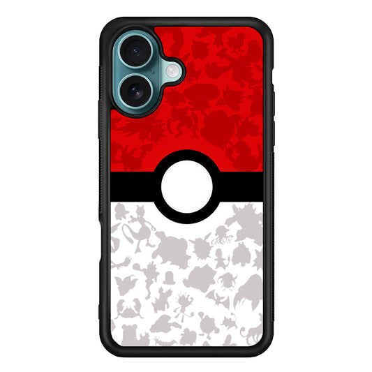 Pokemon Ball Silhouette iPhone 16 Plus Case - Xtracase